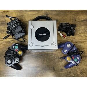 Nintendo GameCube Console Bundle 2 Controllers Cords Tested Working
